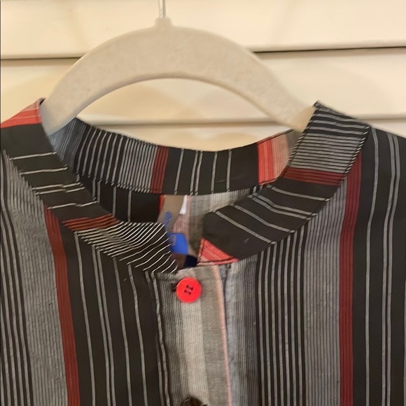 Blanque Mutlicolor Striped Boxy  Lightweight Shirt Jacket with Relaxed Fit - Picture 8 of 10